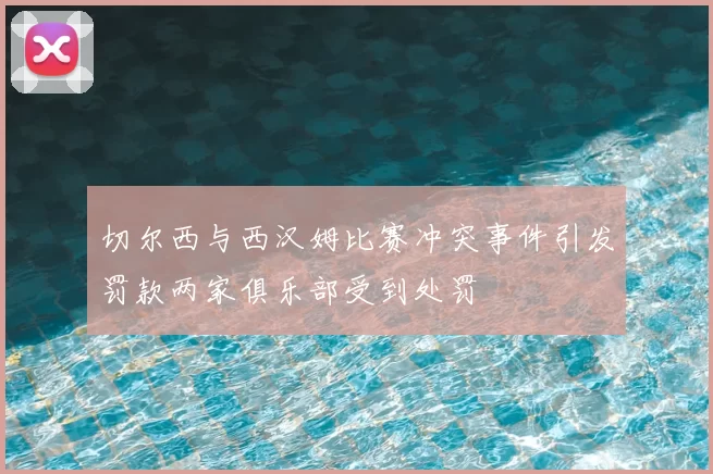 切尔西与西汉姆比赛冲突事件引发罚款两家俱乐部受到处罚