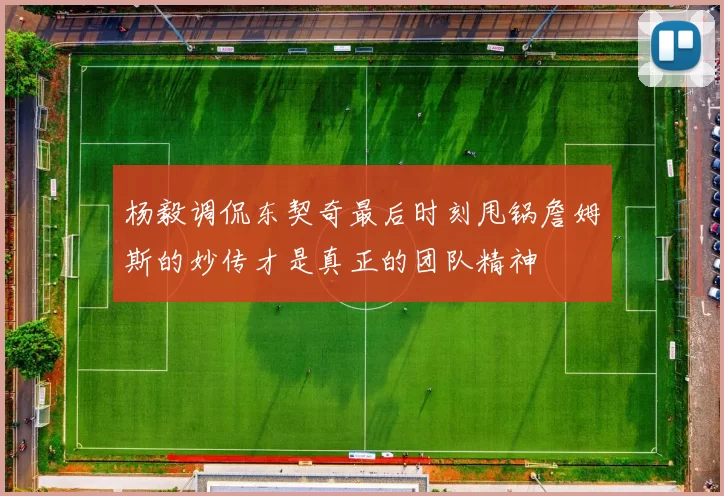 杨毅调侃东契奇最后时刻甩锅詹姆斯的妙传才是真正的团队精神