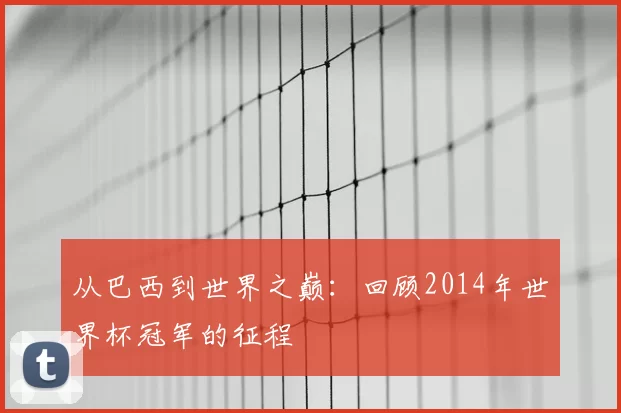 从巴西到世界之巅：回顾2014年世界杯冠军的征程